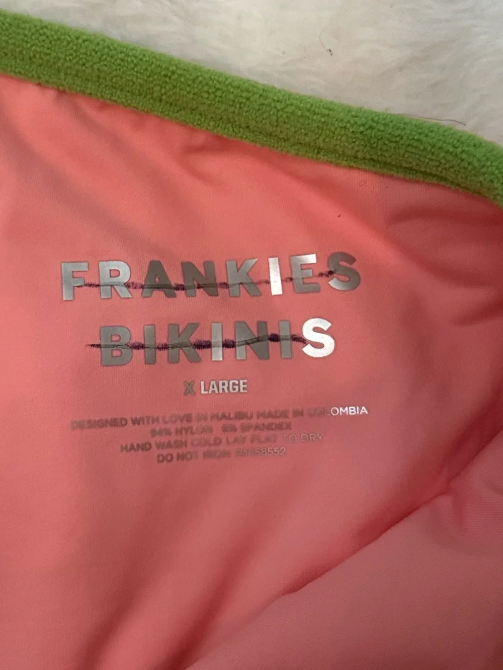 New! Frankie's Bikinis Cash terry Pink One-Piece swimsuit 39325